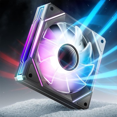 RGB PC Lüfter 120MM Gehäuselüfter 1Stück [Infinity Mirror] [HDB] 1800RPM 5V3P...