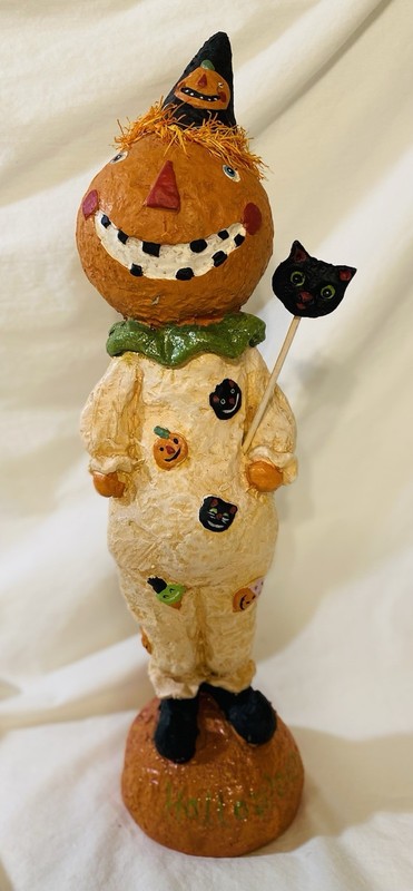 Bethany Lowe Halloween Pumpkin Clown Large Figure