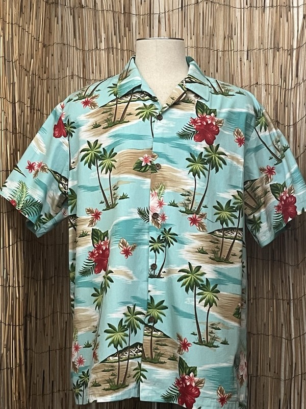 RJC Mens SS Button Up Hawaiian Shirt-Size 2XL-100% Cotton-MADE IN HAWAII