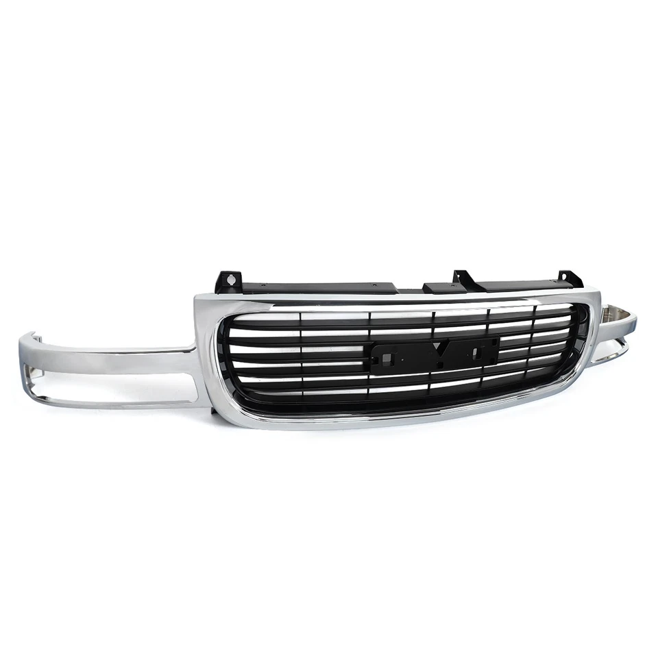 Chrome Shell Grille For 2000-2006 GMC Yukon&XL 1999-2002 Sierra 1500 2500 SLT - Image 4 of 4