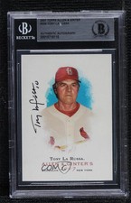 BAS 2007 Topps Allen & Ginter's Tony LaRussa #259 BGS Authentic Auto HOF 8j4