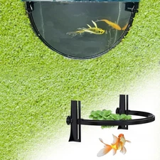 Aquarium Floating Plant Barrier, Corral Semicircular, Black 