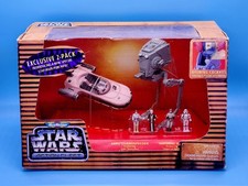 Micro Machines 1995 Star Wars Action Fleet Luke's Landspeeder Imperial AT-ST