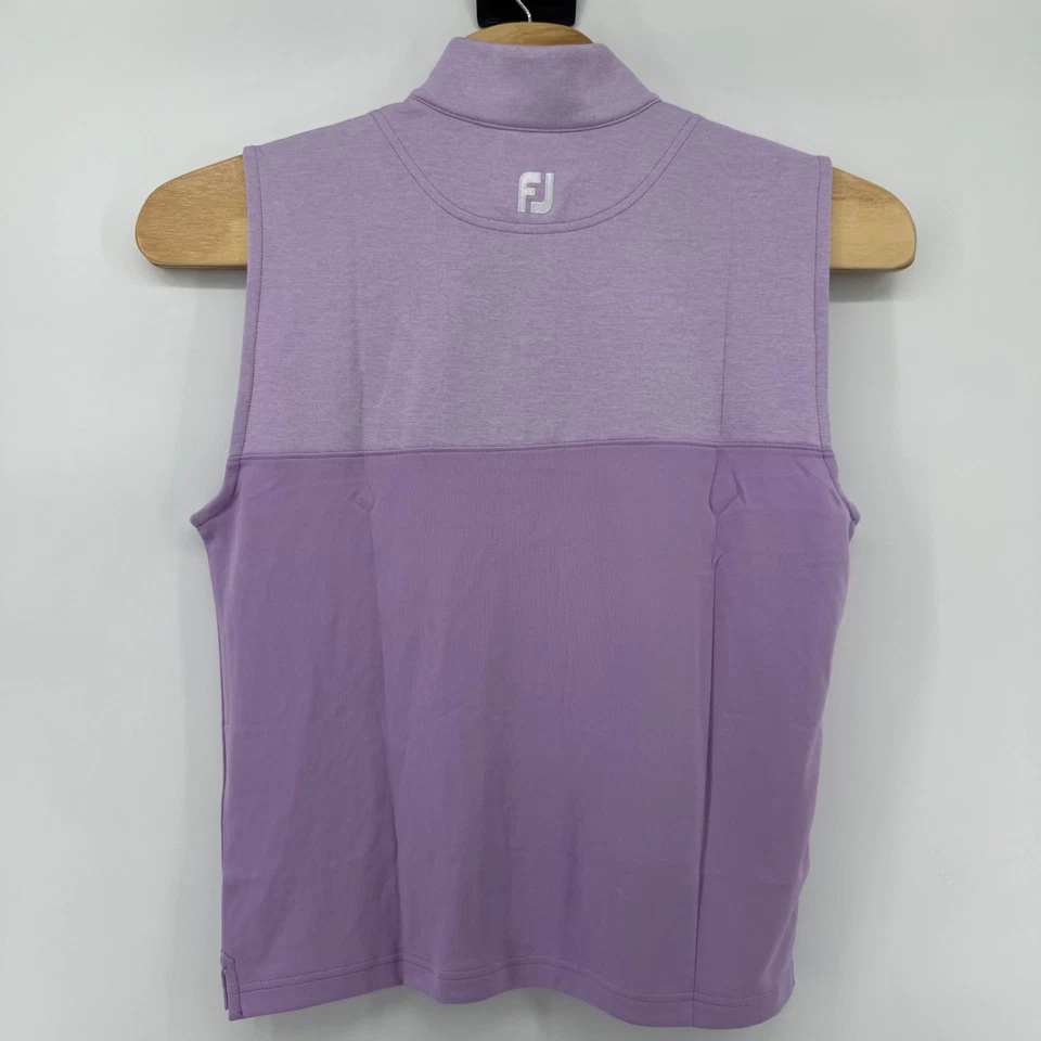 FootJoy Heather Yoke 1/2 Zip Vest Sleeveless Golf Top Lavender Mens Medium - Image 3 of 4