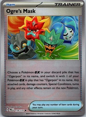 Ogre's Mask (Poke Ball Pattern) Uncommon SV: Prismatic Evolutions 118/131 NM