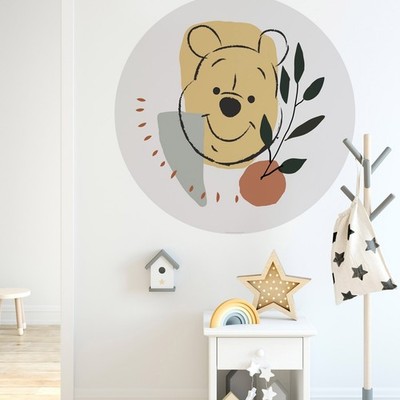 Komar Vlies Fototapete 125 x 125 cm Disney Dot Winnie Pooh Smile Wandtattoo