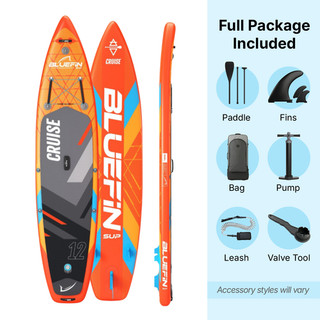 Bluefin Cruise SUP Orange Stand Up Inflatable Paddle Board 12' EX DEMO V4