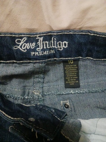Love Indigo Jeans Cropped Women’s Size 10 . 5 Pockets Mid Rise (32x22) - Picture 4 of 6