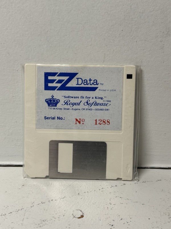 Royal Software E-Z Data Atari ST 3.5” Floppy 1986