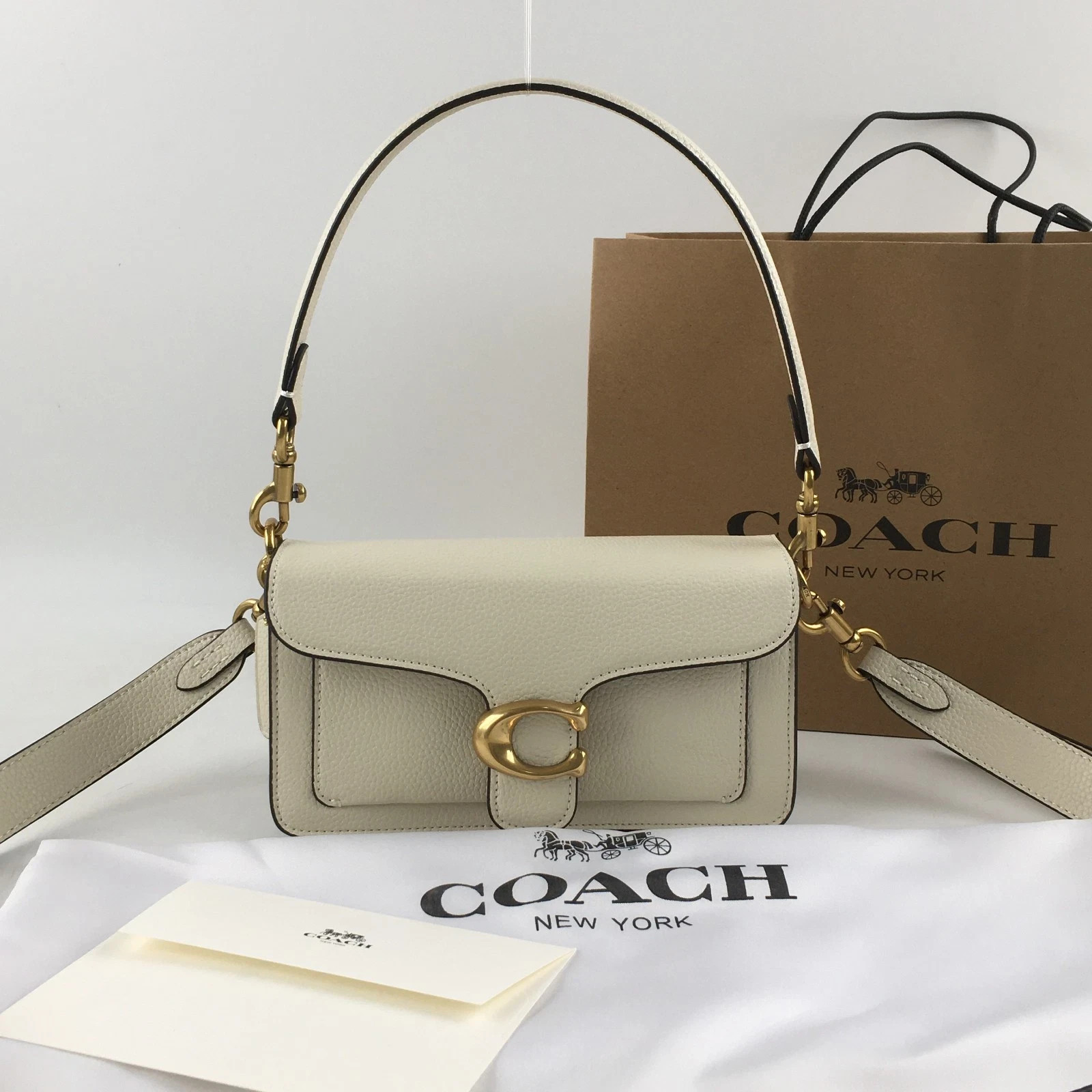 Coach Tabby Shoulder Bag 20 CM546 Color : Chalk White