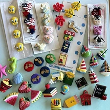 12 Sets Modern Button Covers Lot School Days Farm Animals Beach Theme Tweety