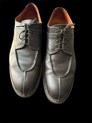 Heschung Black Leather Derby Lace Up Men's Dress Shoes