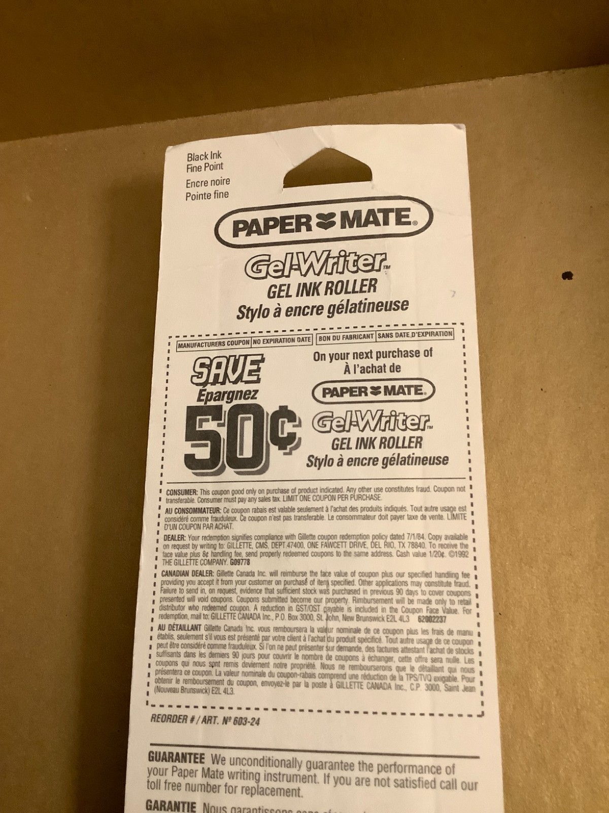 Vintage PaperMate Gel-Writer Gel Ink Roller Pen Two-Pack 1995 Black Ink NEW (1)