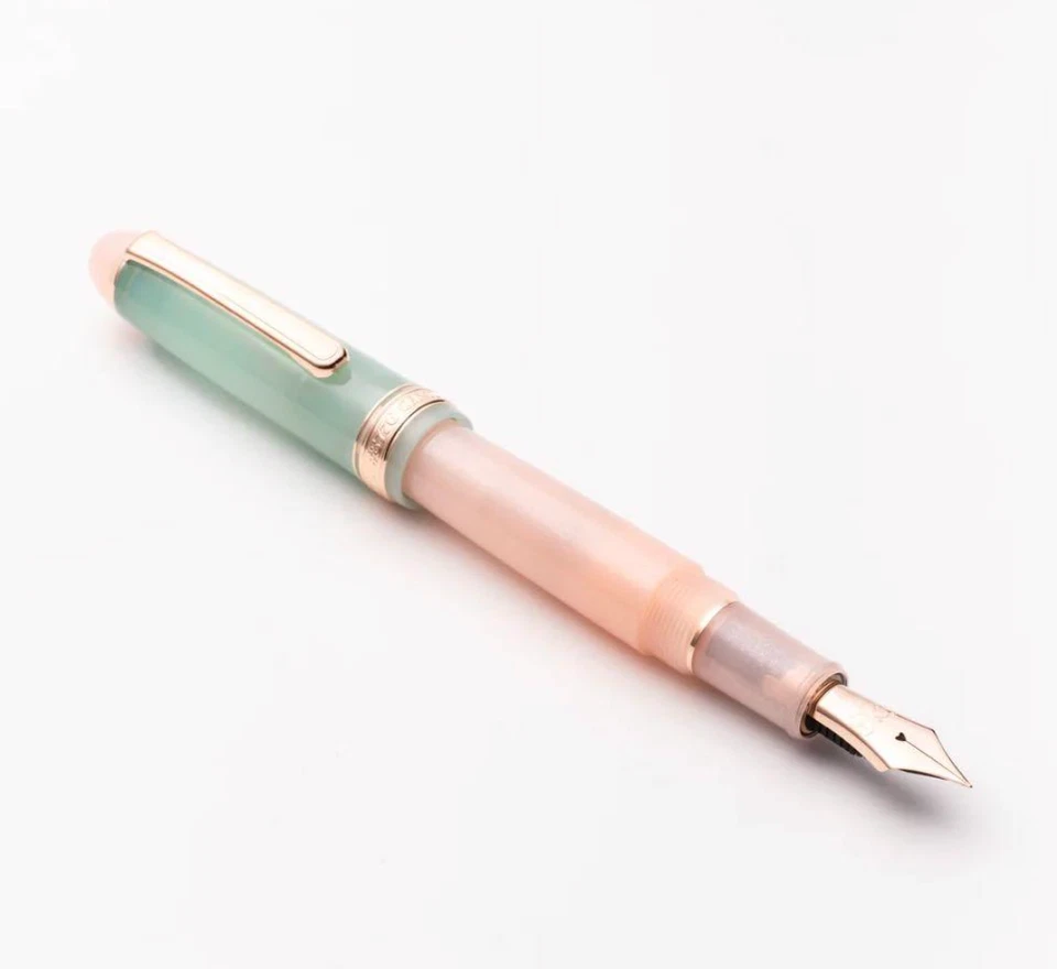 Pluma Estilográfica Platino Hachimonjiya Century Akizakura Cosmos Rosa M Nuevo en Caja 14K Foto 2 de 4