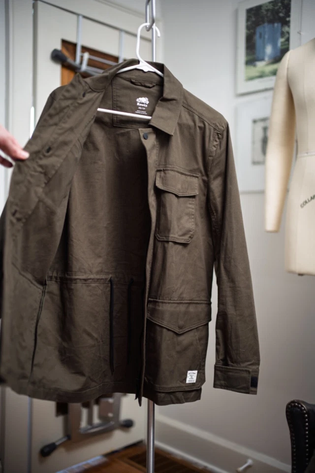 Chaqueta de campo elástica de algodón verde oliva Roots Canada - XS para hombre Foto 3 de 4