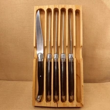 Barenthal 5 Piece Steak Knives Kitchen Set Serrated Black France L'Art  La Table