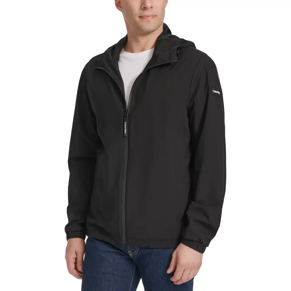 ¡NUEVO CON ETIQUETAS! Cortavientos Calvin Klein para hombre, negro-M,L,XL Foto 2 de 4