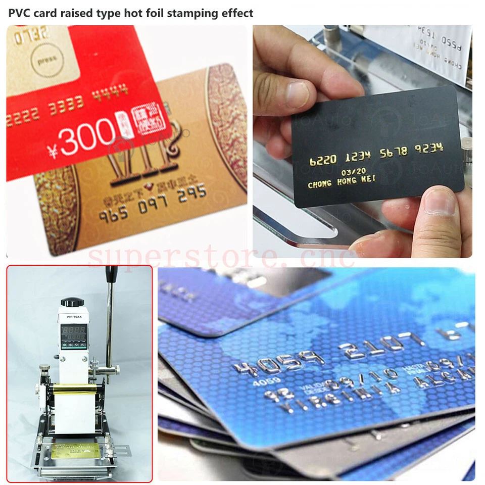 Manual PVC Card Embosser Hot Foil Stamping Machine 72-Letter Raised Type Printer - Image 2 of 4