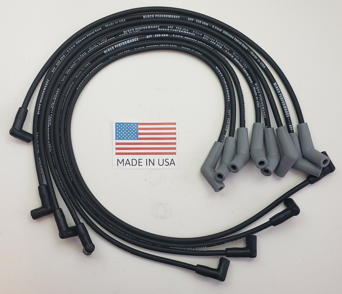 BIG BLOCK CHEVY 396 427 454 8.5MM BLACK HEI SPARK PLUG WIRES BIG BLOCK CHEVY 396 427 454 8.5MM BLACK HEI SPARK PLUG WIRES