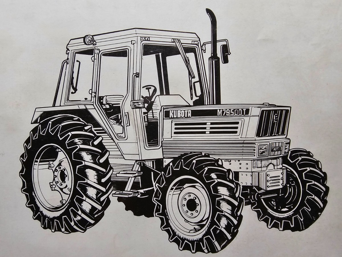 Kubota M6950 M7950 Tractor & Cab Illustrated Parts List Manual