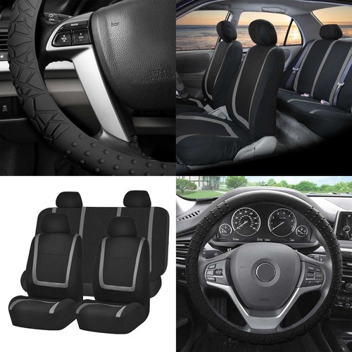 Housse De Siège Auto Universelle 9 Pièces Noir Pour Mitsubishi Shogun Sport 96-06 Et Autres Modèles