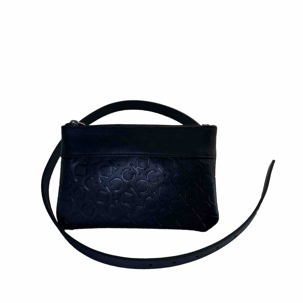 NEW Black Calvin Klein Signature Logo Belt Bag L/XL Adjustable