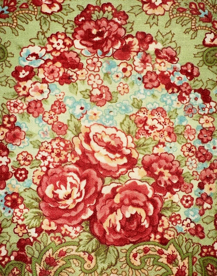 Vtg Paisley Cotton Floral Fabric 2 PCS 13”x2Y 11”x2Y for Quilter’s Fabric & More - Image 2 of 4