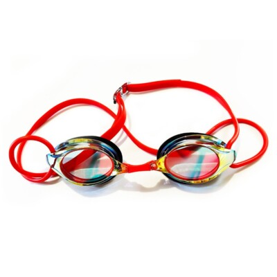 Swimz ATOM Low Profile Mirrored Racing / Trainingsbrille - Blau / Rot