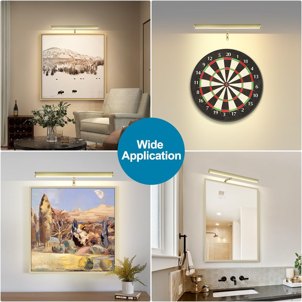 LED Picture Lights for Paintings Plug in Adjustable Art Light Gallery ...