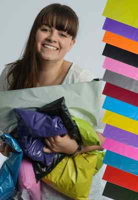 Folien Versandtaschen verschiedene Farben und Größen - bunte Versandbeutel LDPE