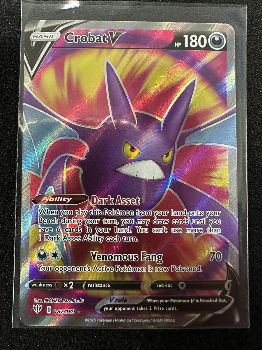 Crobat V 182/189 - Darkness Ablaze - Ultra Rare Full Art Pokémon