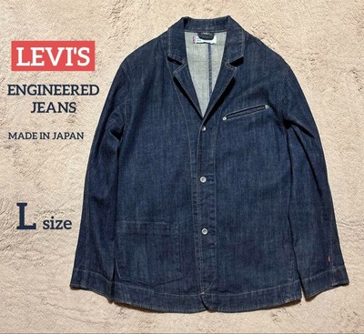 LEVI'S Denim Jacket Engineered Jeans size L Dark Navy Made in Japan Used