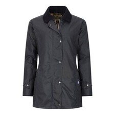 Walker & and Hawkes Ladies Victoria Wax Jacket Navy Women's Hunting Shooting