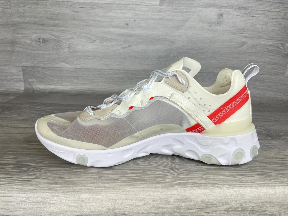 Nike React Element 87, Sz: UK 11, EU 46, US 12, AQ1090-100, Sail - Light Bone - Image 4 of 4