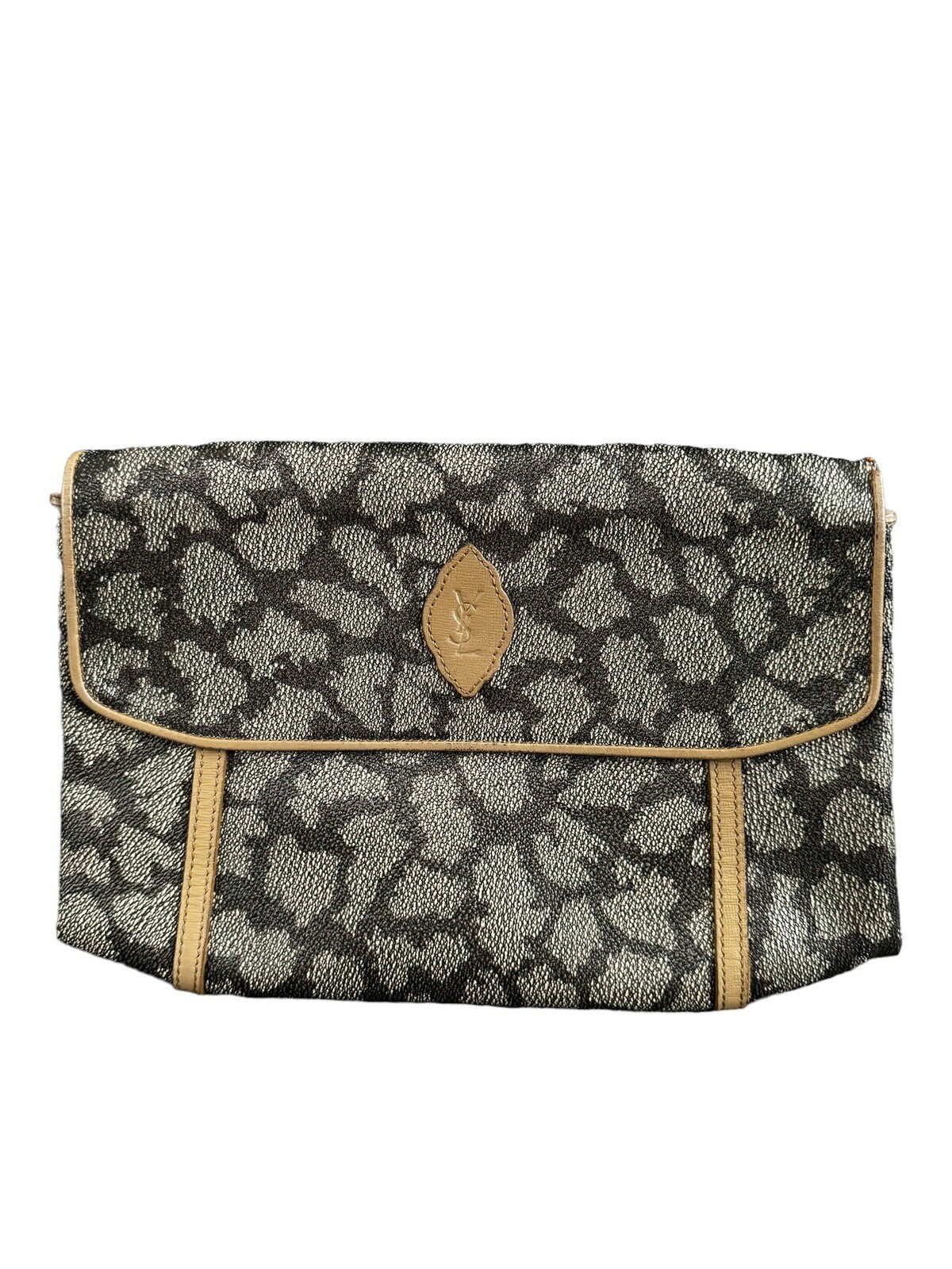 YSL Yves Saint Laurent Custodia a frizione in pelle