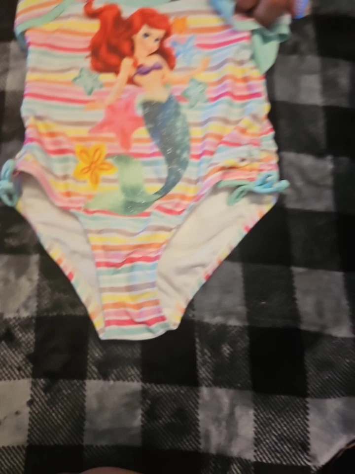 Disney Store Ariel 1 Pieza Traje de Baño Niños Talla 5/6 Nuevo con Etiquetas Princesa Foto 4 de 4