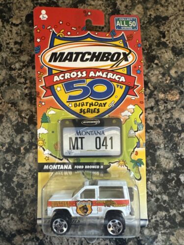 Matchbox Across America 50th Birthday Montana Bronco II Glacier Grizzly 2001