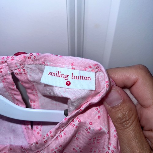 NWT Smiling Button Little Girls Dress Size 7 Made in the USA - Picture 7 of 9