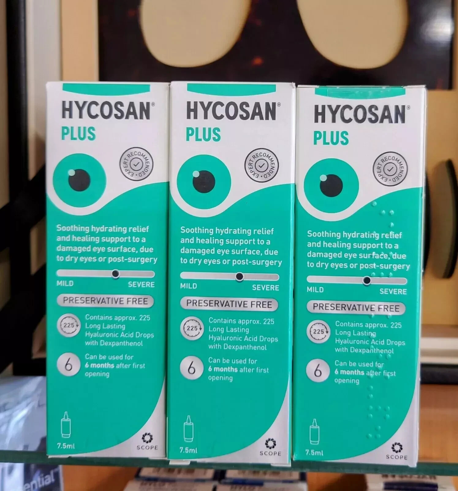 3x Hycosan Plus Preservative-Free Lubricating Eye Drops 7.5ml ** Triple Pack ** - Image 16