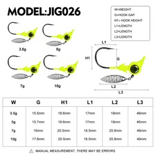 10 pcs Underspin Fishing Jig Heads with Willow Blade Eyes Bass Trout Jig 3.5-10g