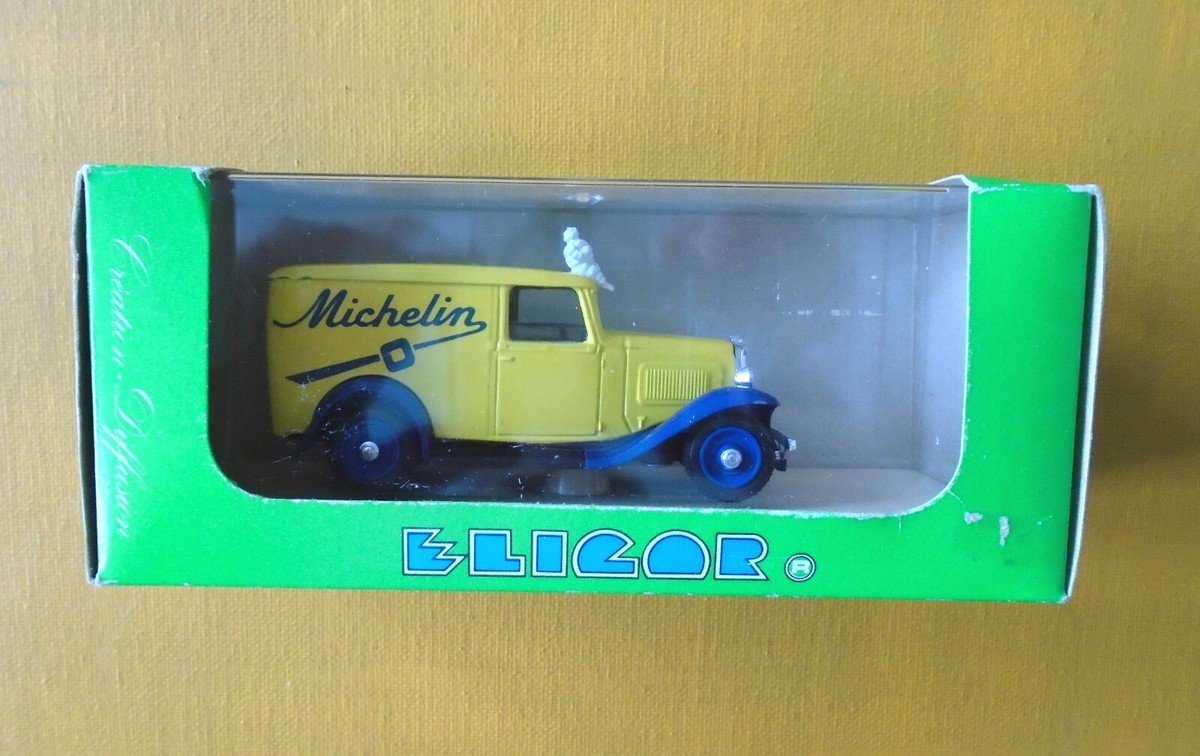 Miniature Eligor 1/43 – Camion Citroën 1934 – Michelin – Jaune – NEUF