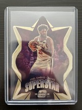 2019-20 Optic Contenders Joel Embiid Superstar Die-Cut 1 /1 Gold Vinyl MVP