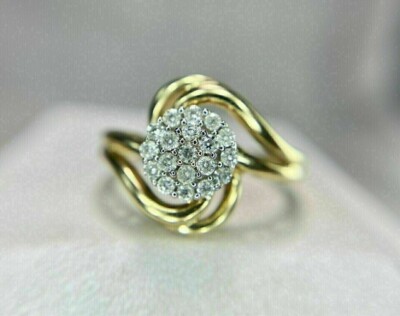 2CT Round Simulated Diamond Engagement Bypass Women's Ring 925 Sterling Silver