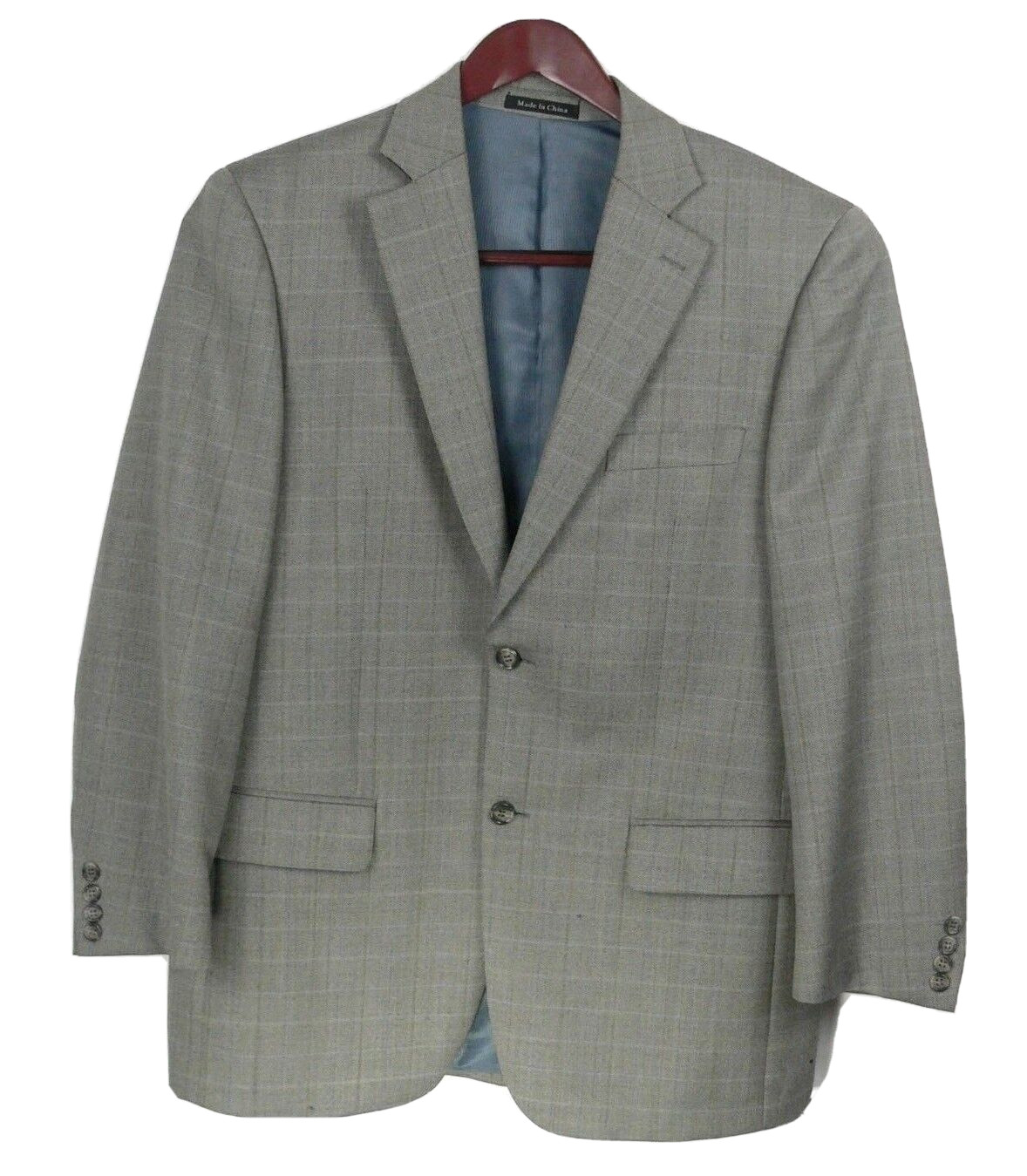 Pendleton Herringbone Blazer Windowpane Gray Wool… - image 1