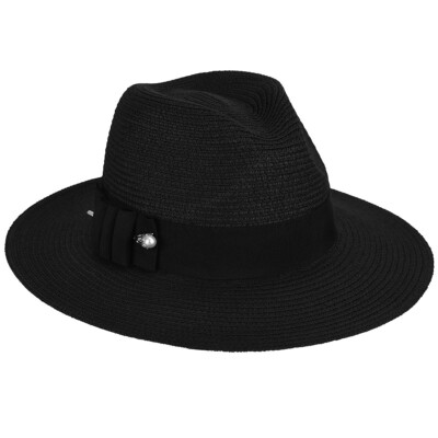 BETMAR NEW YORK Hat Ellery Safari Fedora Hat - BLACK 1sfm one size fits m