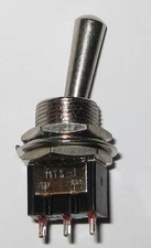 Mini Toggle Switch with Large Handle - SPDT 6 A - 125 V -  On-On - 3A at 250V AC