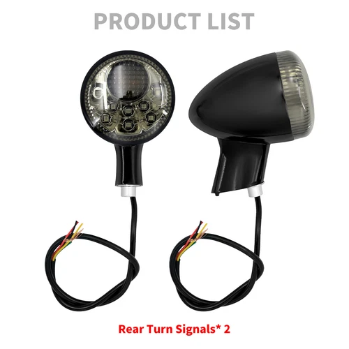 2x Rear Turn Signal Black Bullet Blinker Indicator Light For Harley Sportster XL - Picture 6 of 19