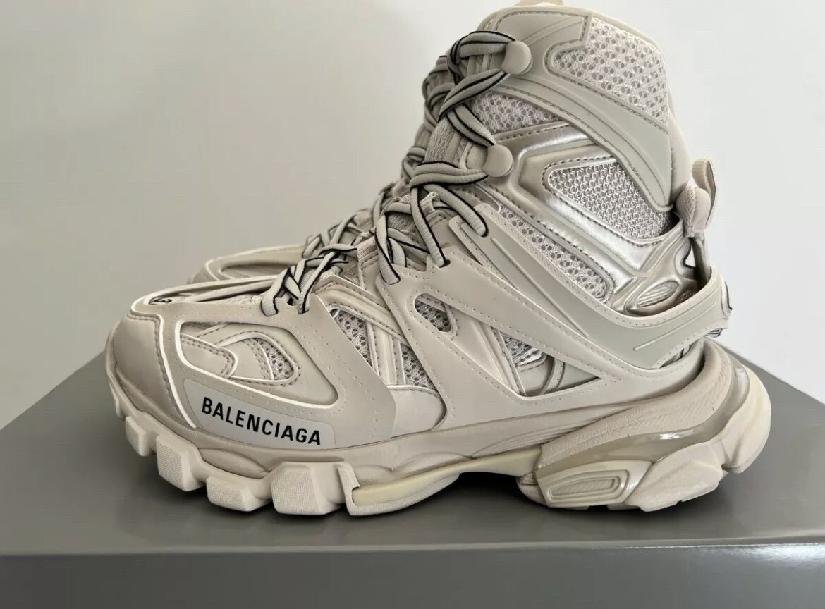 Balenciaga Track Hike High Top Sneaker Full Beige Mens Size Balenciaga Track Hike High Top Sneaker Full Beige Mens Size