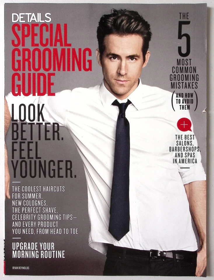 DETAILS MAGAZINE RYAN REYNOLDS JULY 2011 LOOK RIPPED 5 MINS GROOMING ISSUE Z2453 Foto 2 de 2
