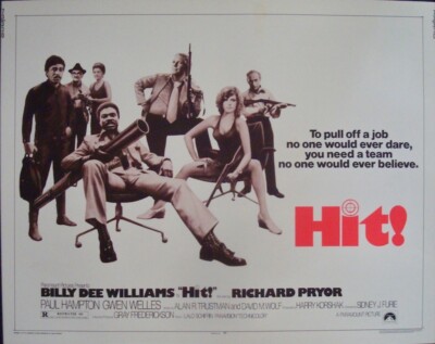 HIT! half sheet movie poster BILLY DEE WILLIAMS BLAXPLOITATION 1973 NM
